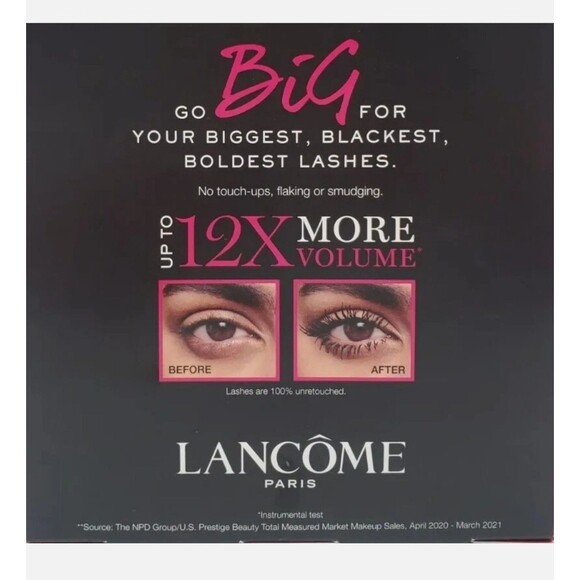 LANCOME Monsieur Big Bold Lash 2 Piece Set Black Mascara NEW FULL SIZE - Picture 2 of 3